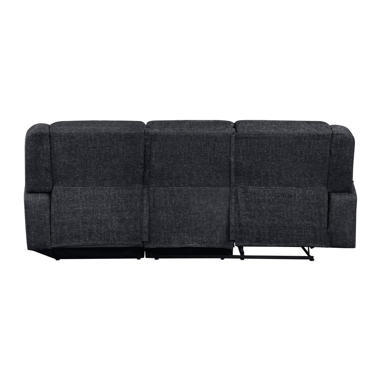 Monterey Ebony Chenille Reclining Sectional with Right Chaise from Homelegance - Luna Furniture