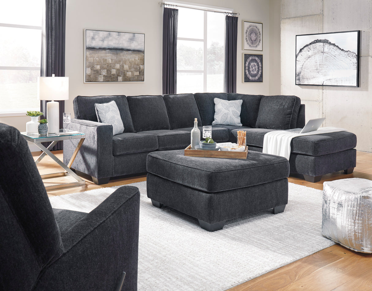 Altari Slate 2-Piece RAF Chaise Sleeper Sectional from Ashley - Luna Furniture