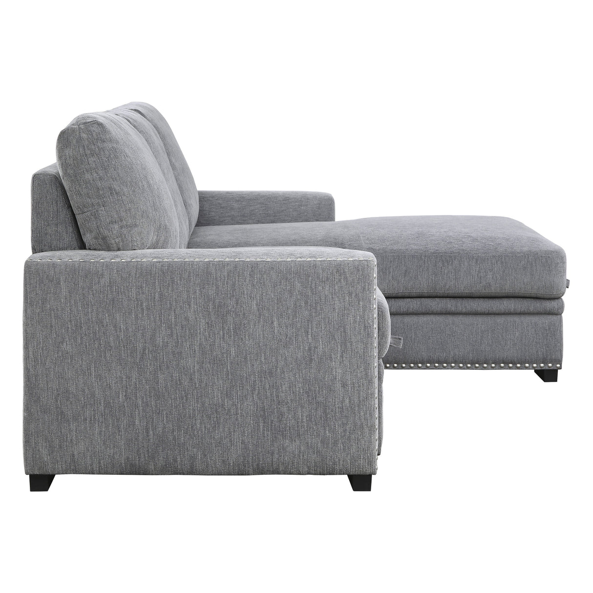 Morelia Gray RAF Storage Sleeper Sofa Chaise from Homelegance - Luna Furniture
