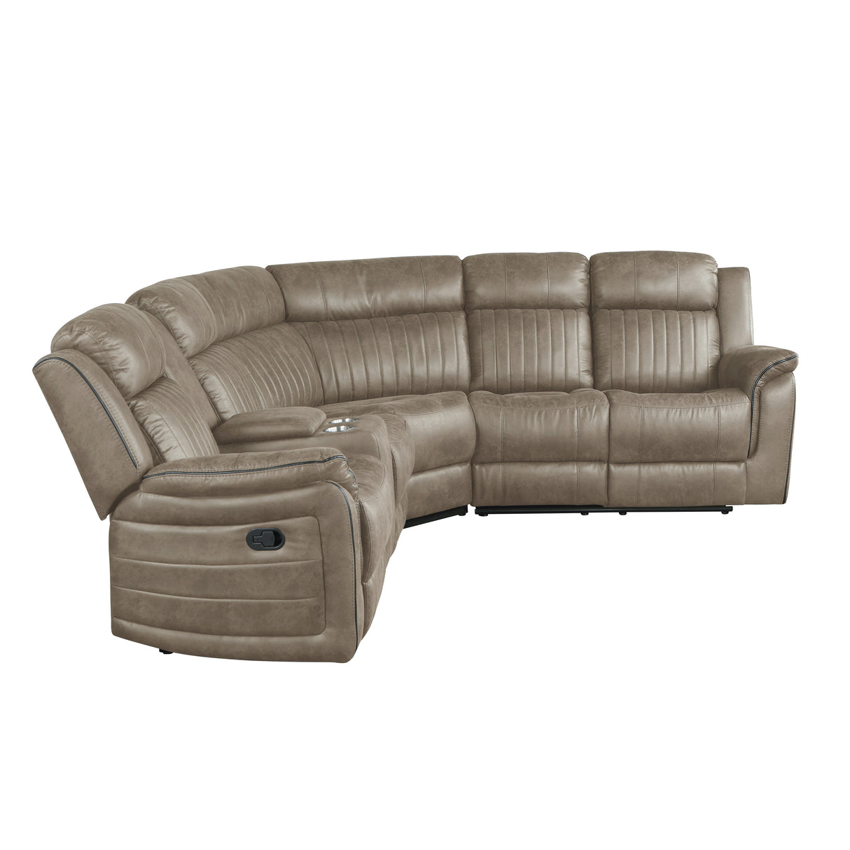 Centeroak Sandy Brown LAF Reclining Sectional from Homelegance - Luna Furniture