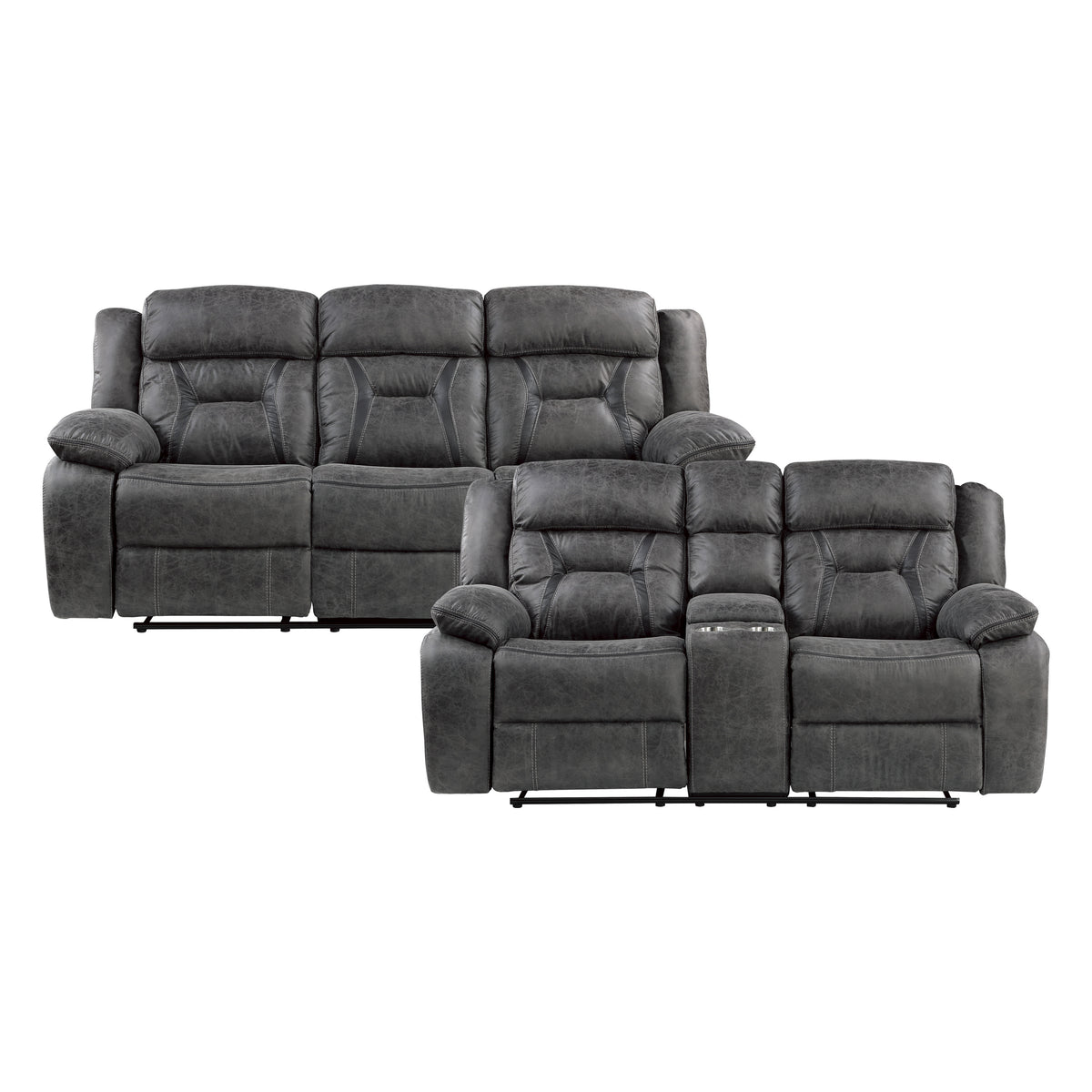 9989GY*2 Sofa and Loveseat from Homelegance - Luna Furniture