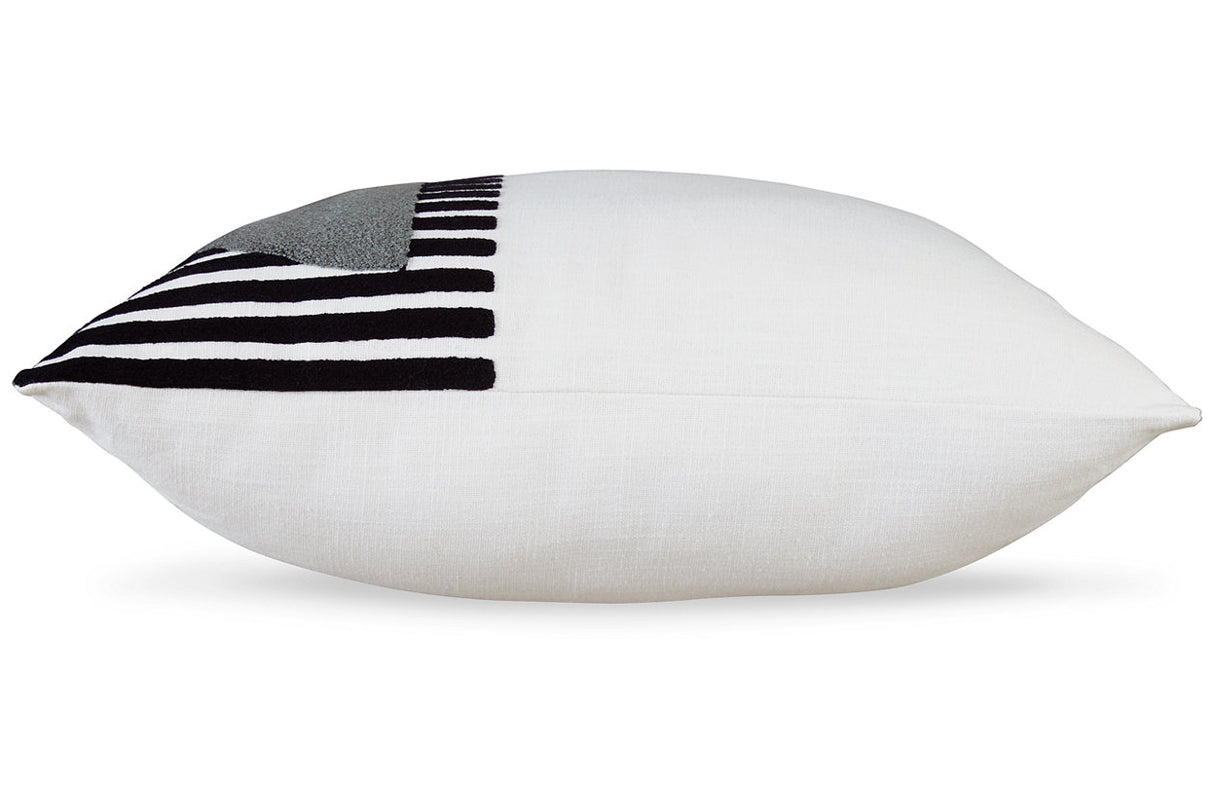 Longsum Black/White/Honey Pillow from Ashley - Luna Furniture
