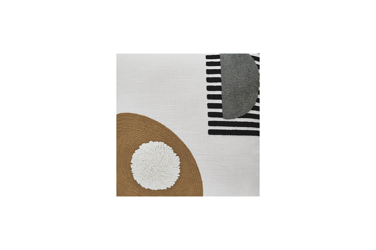 Longsum Black/White/Honey Pillow from Ashley - Luna Furniture
