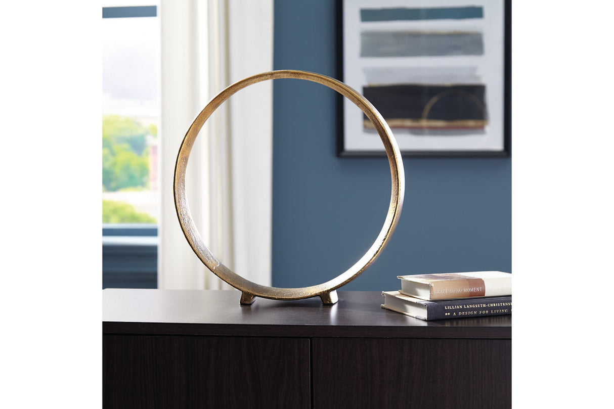 Ryandale Antique Brass Finish Sculpture from Ashley - Luna Furniture