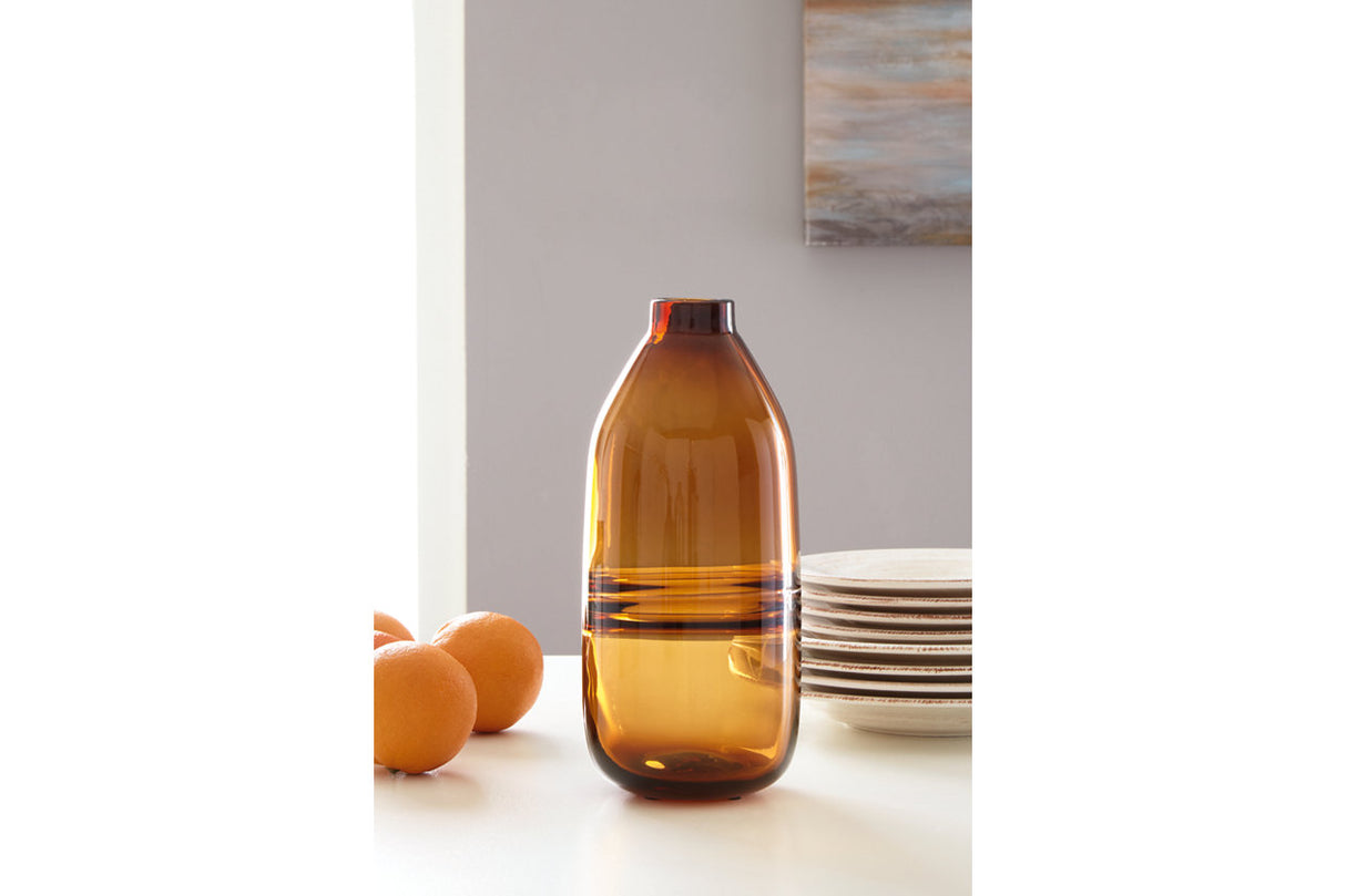 Lemmitt Amber Vase from Ashley - Luna Furniture