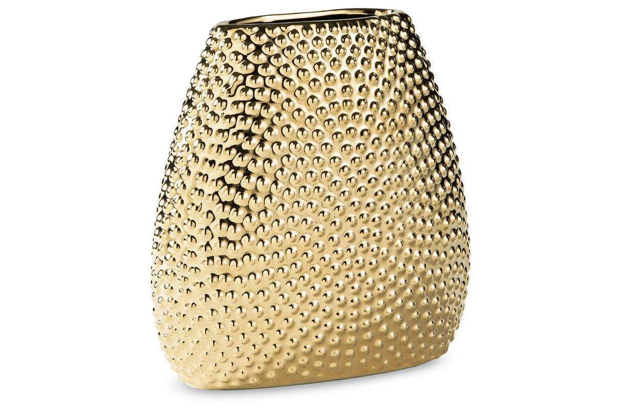 Efim Gold Finish Vase from Ashley - Luna Furniture