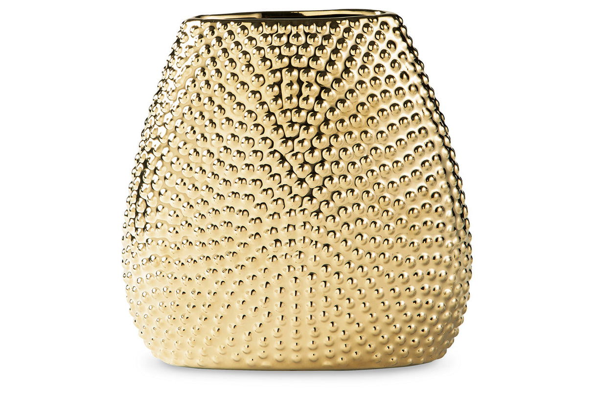 Efim Gold Finish Vase from Ashley - Luna Furniture