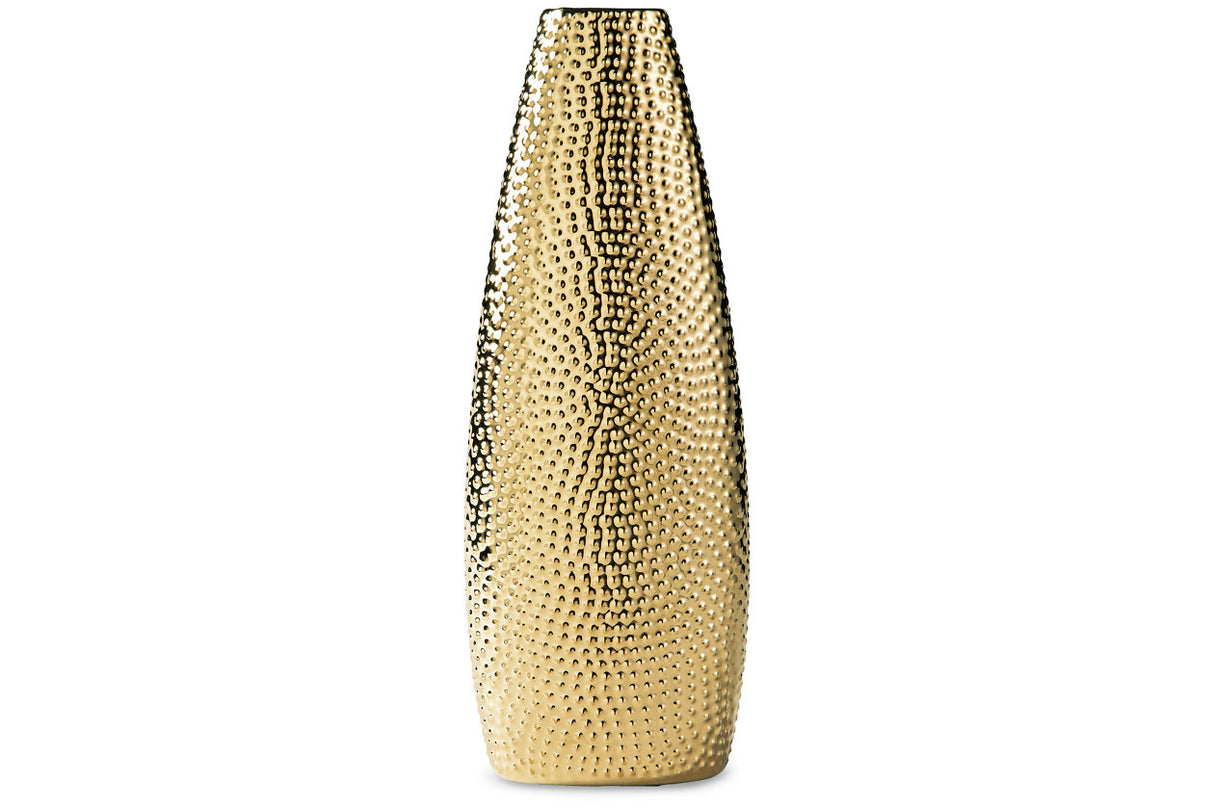 Efim Gold Finish Vase from Ashley - Luna Furniture