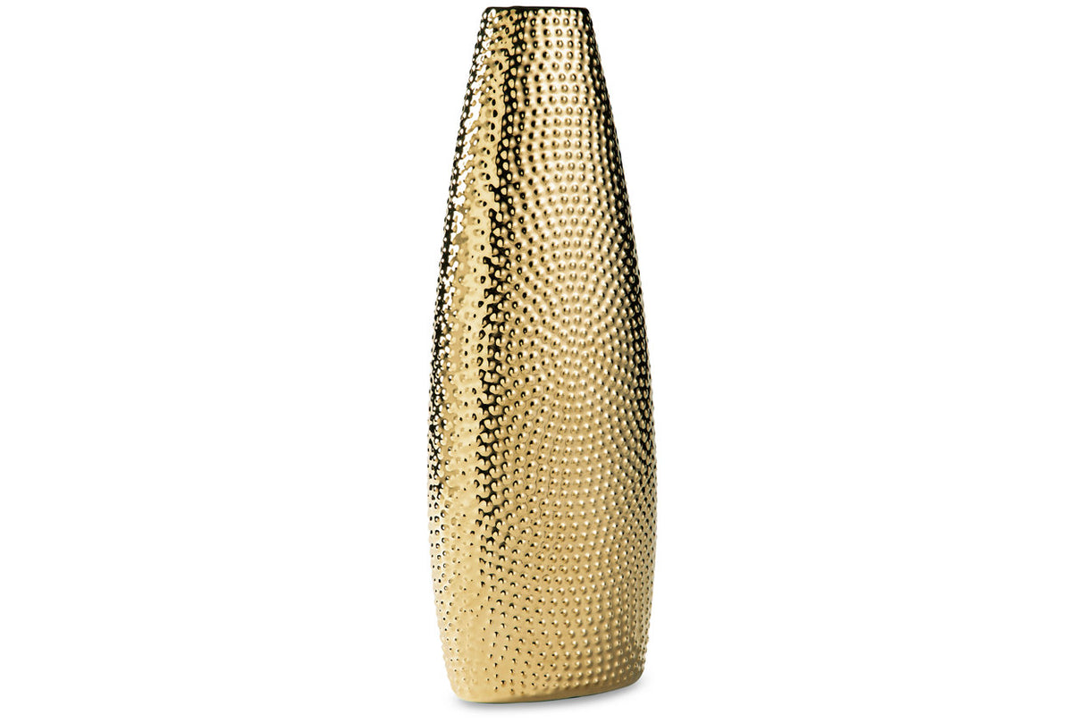 Efim Gold Finish Vase from Ashley - Luna Furniture
