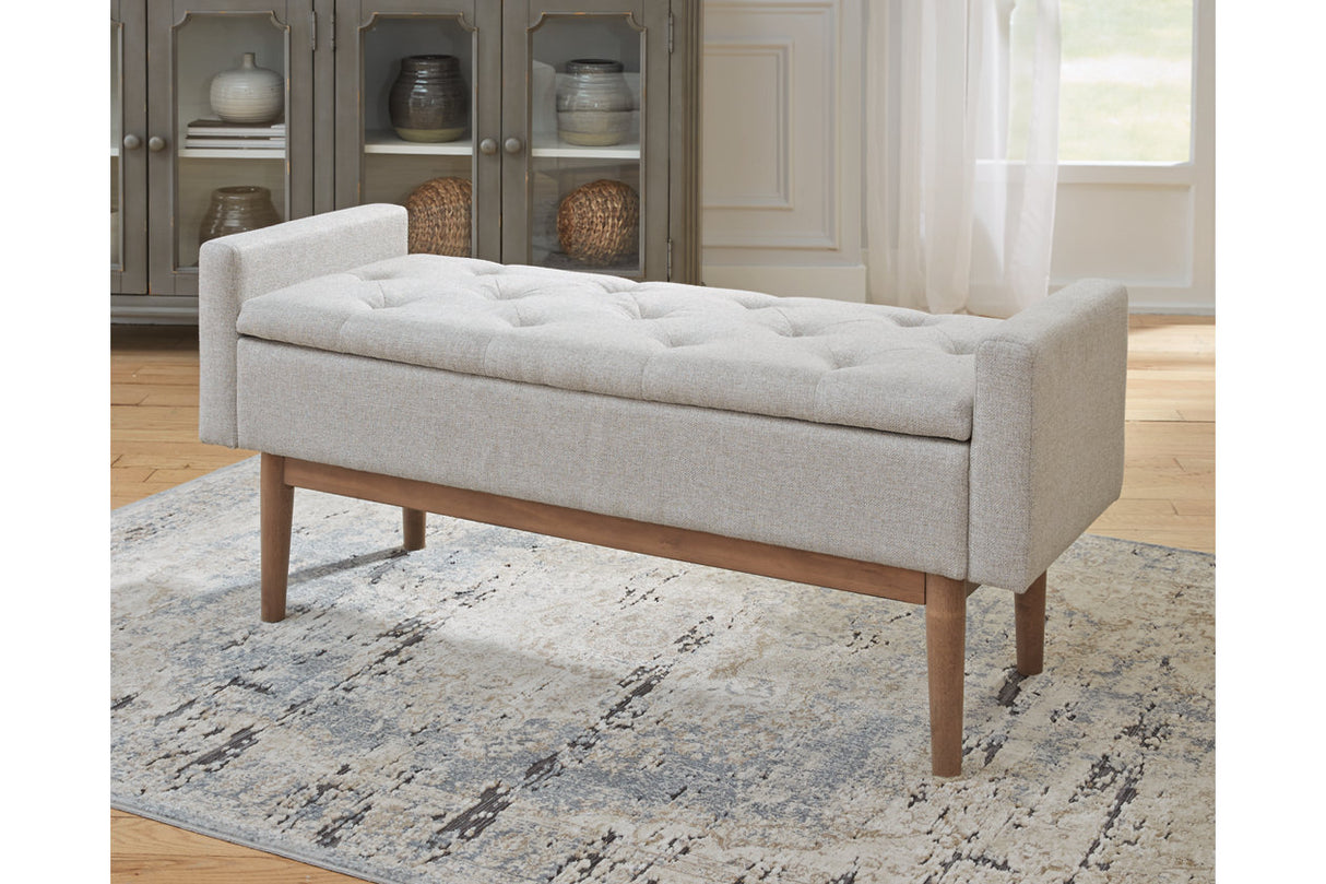 Briarson Beige/Brown Storage Bench from Ashley - Luna Furniture