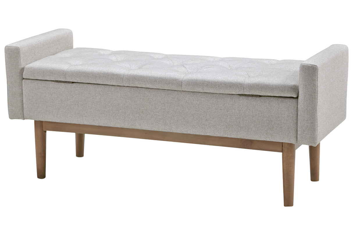 Briarson Beige/Brown Storage Bench from Ashley - Luna Furniture