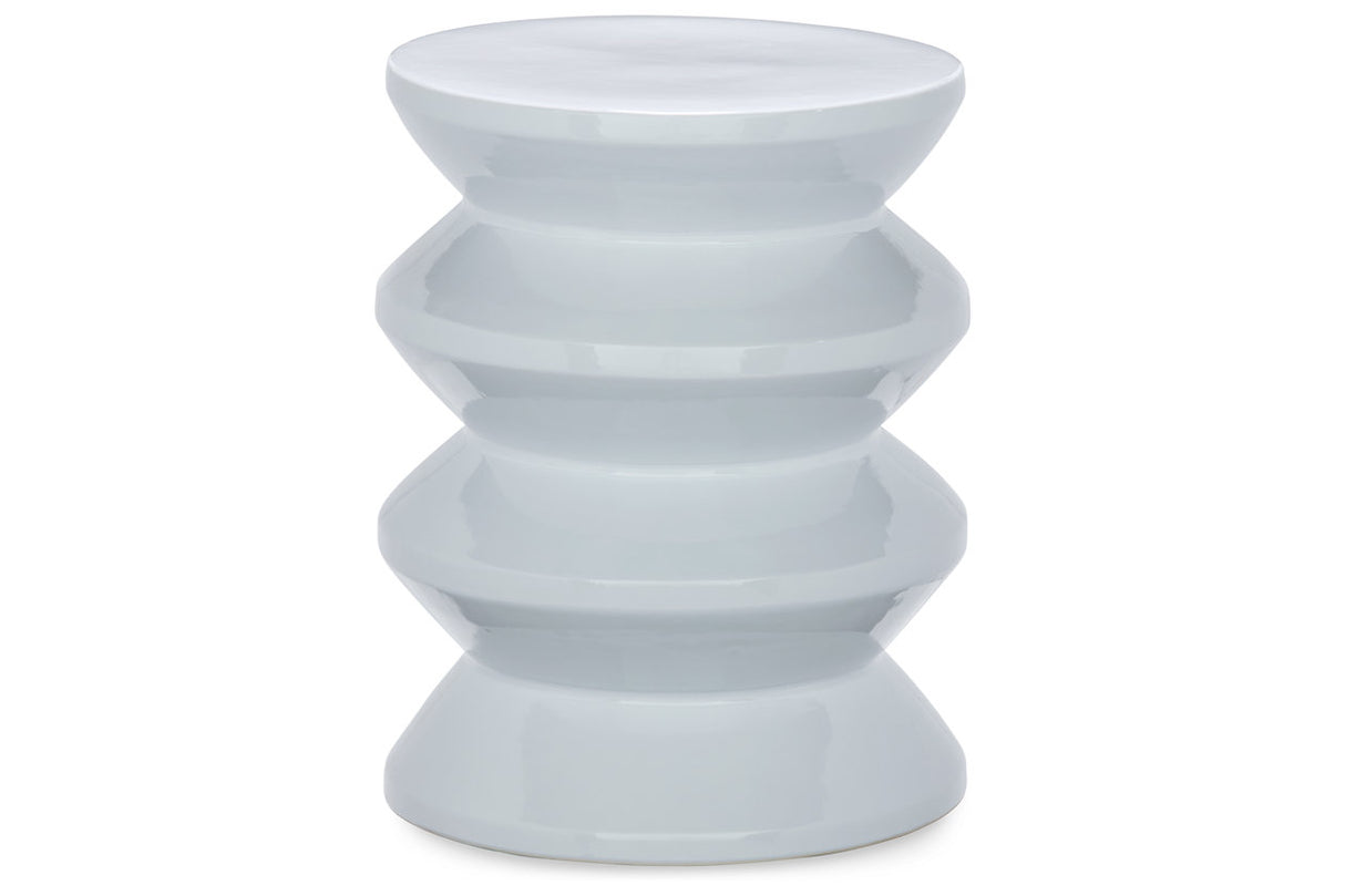 Lakiness White Stool from Ashley - Luna Furniture