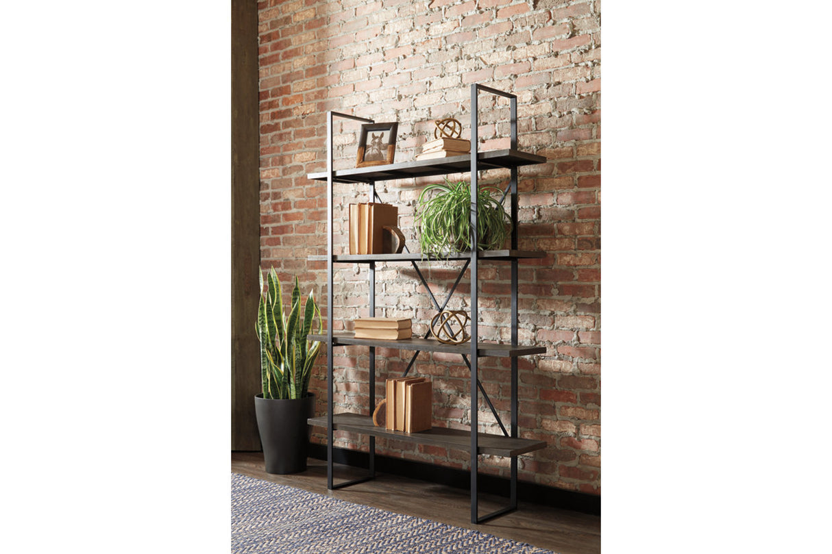 Gilesgrove Black/Gray Bookcase from Ashley - Luna Furniture