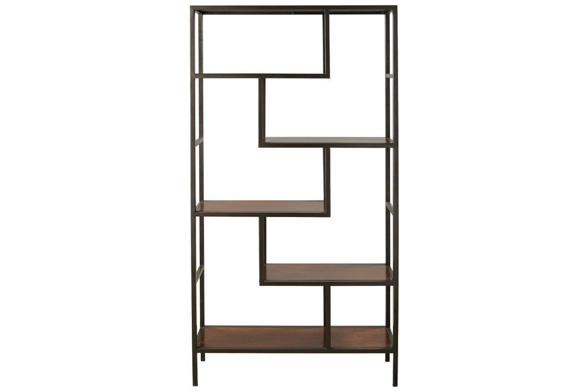 Frankwell Brown/Black Bookcase from Ashley - Luna Furniture