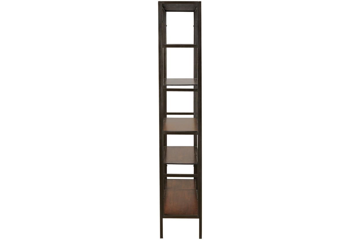 Frankwell Brown/Black Bookcase from Ashley - Luna Furniture