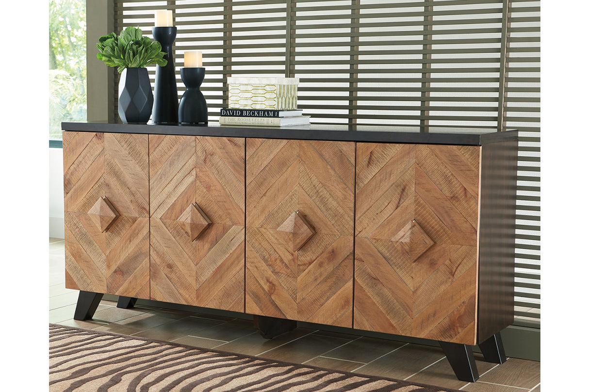 Robin Ridge Two-tone Brown Accent Cabinet from Ashley - Luna Furniture