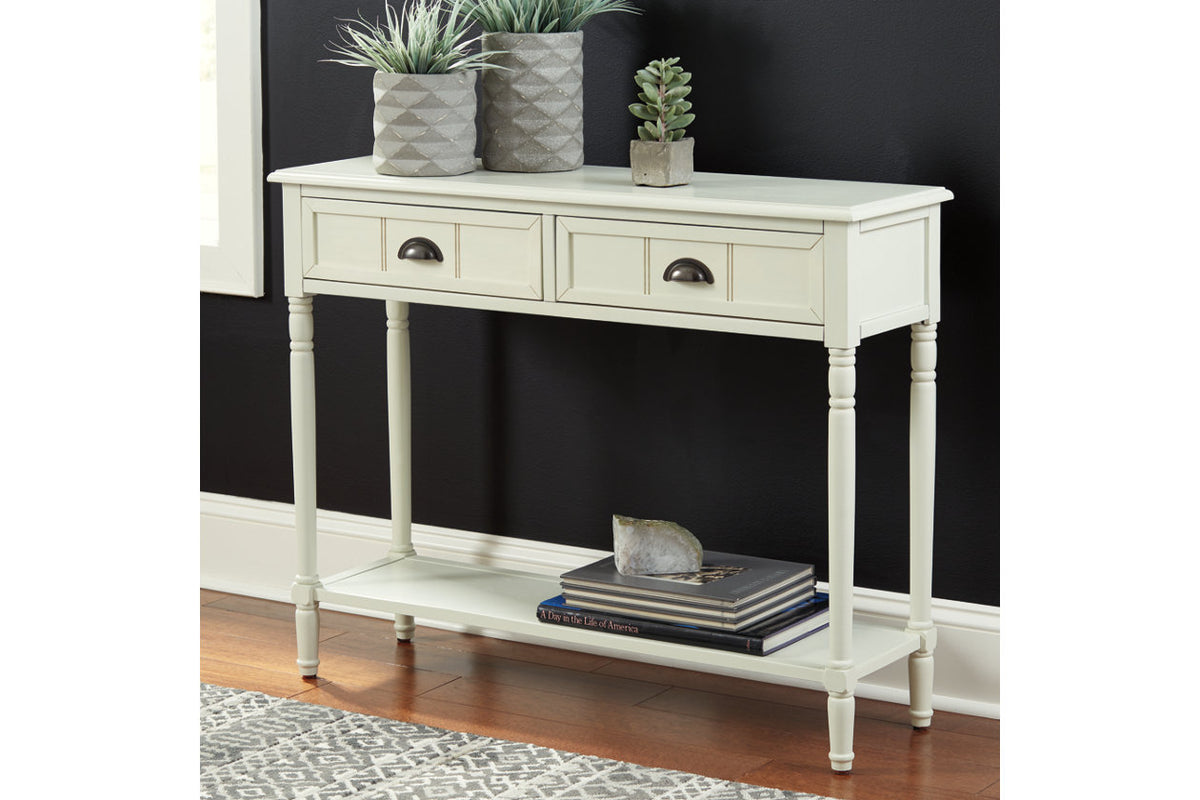 Goverton White Sofa/Console Table Luna Furniture
