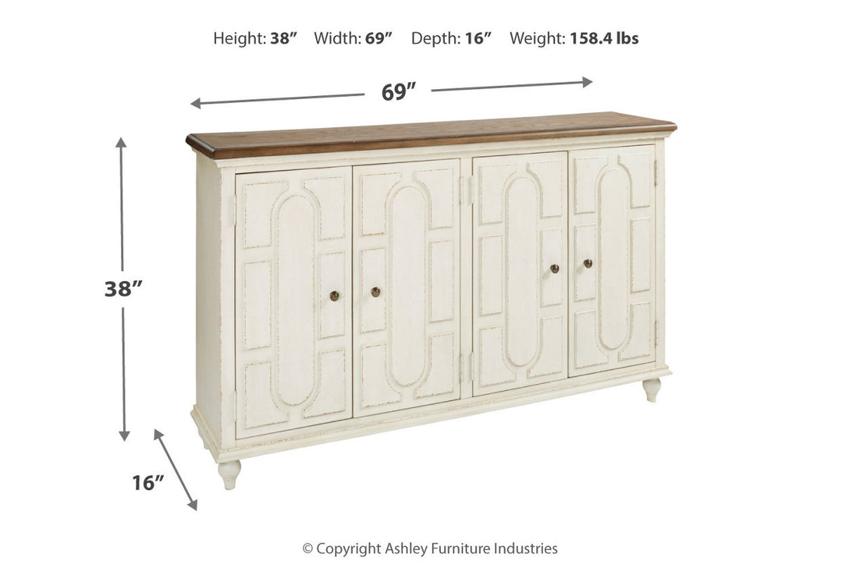 Roranville Antique White Accent Cabinet from Ashley - Luna Furniture