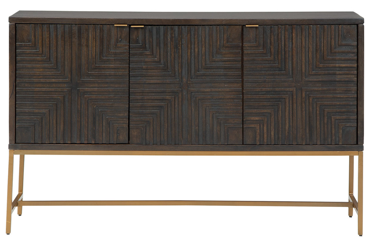 Elinmore Brown/Gold Finish Accent Cabinet from Ashley - Luna Furniture