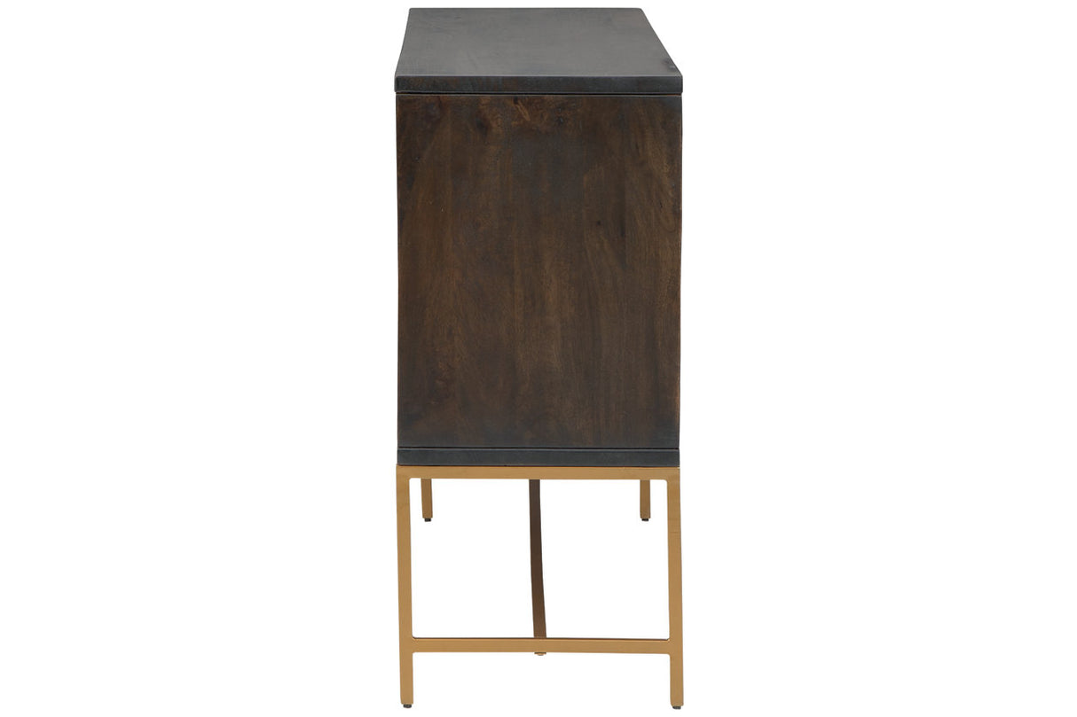 Elinmore Brown/Gold Finish Accent Cabinet from Ashley - Luna Furniture
