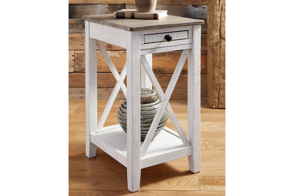 Adalane White/Gray Accent Table from Ashley - Luna Furniture