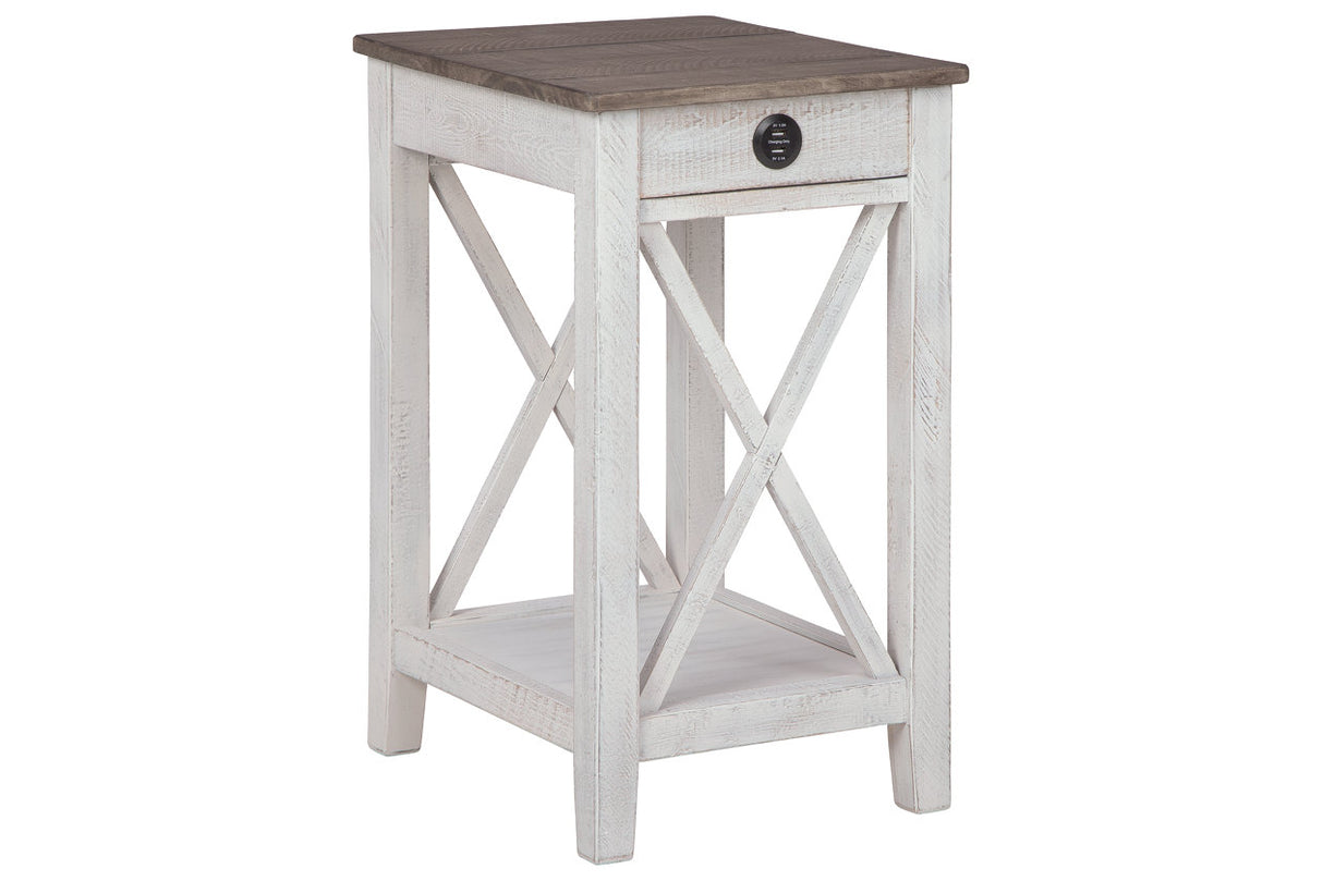 Adalane White/Gray Accent Table from Ashley - Luna Furniture