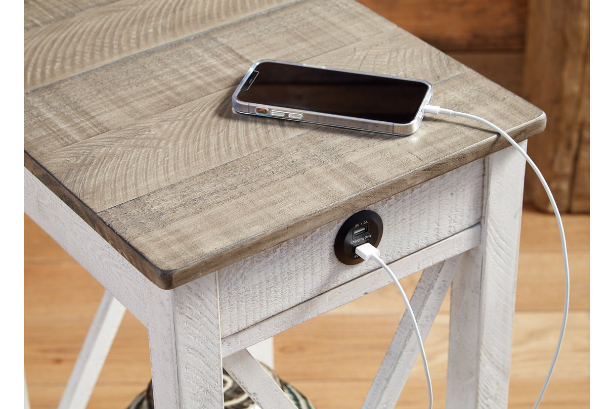 Adalane White/Gray Accent Table from Ashley - Luna Furniture