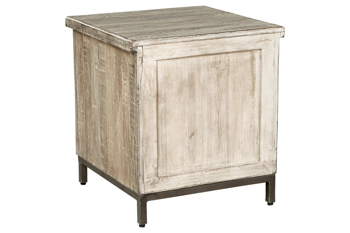 Laddford Whitewash Accent Cabinet from Ashley - Luna Furniture