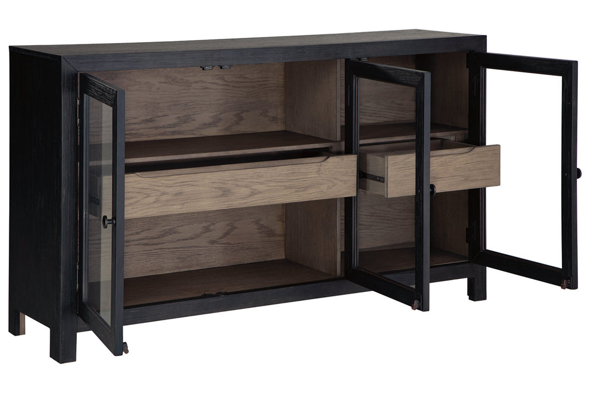 Lenston Black/Gray Accent Cabinet from Ashley - Luna Furniture