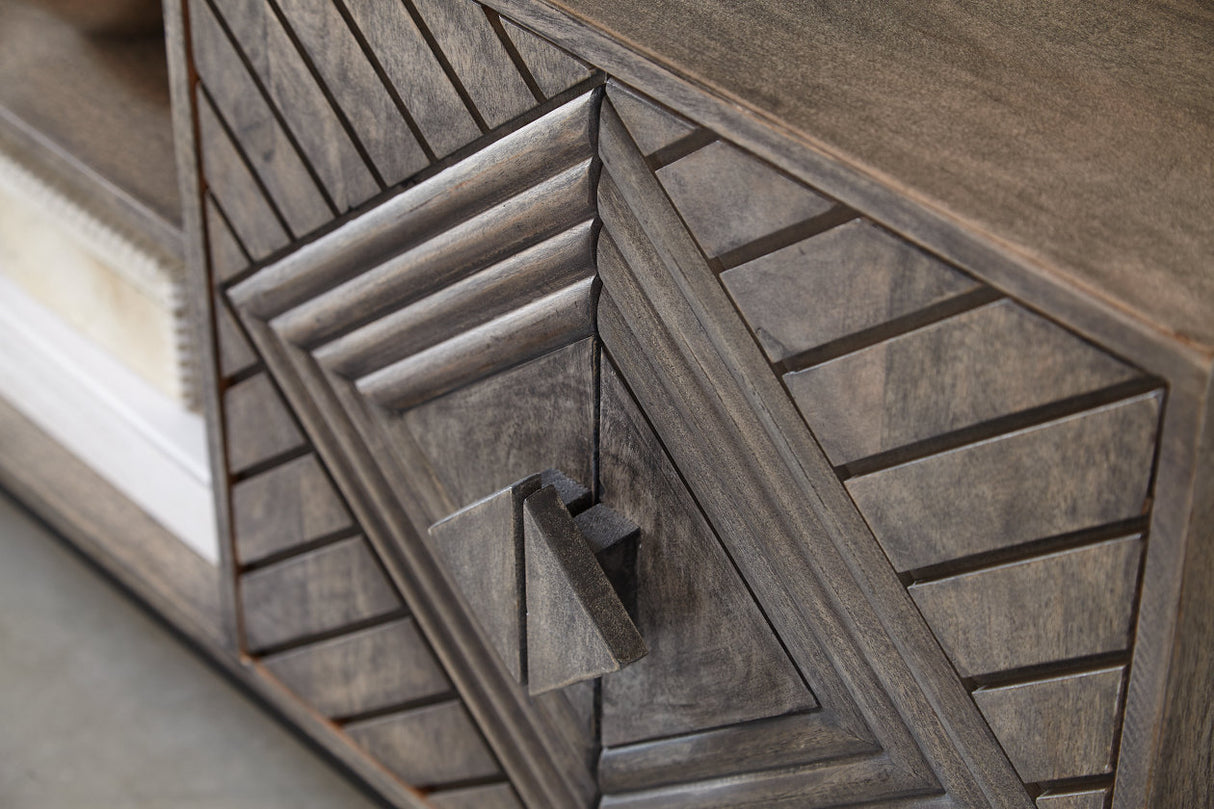 Treybrook Distressed Gray Accent Cabinet from Ashley - Luna Furniture