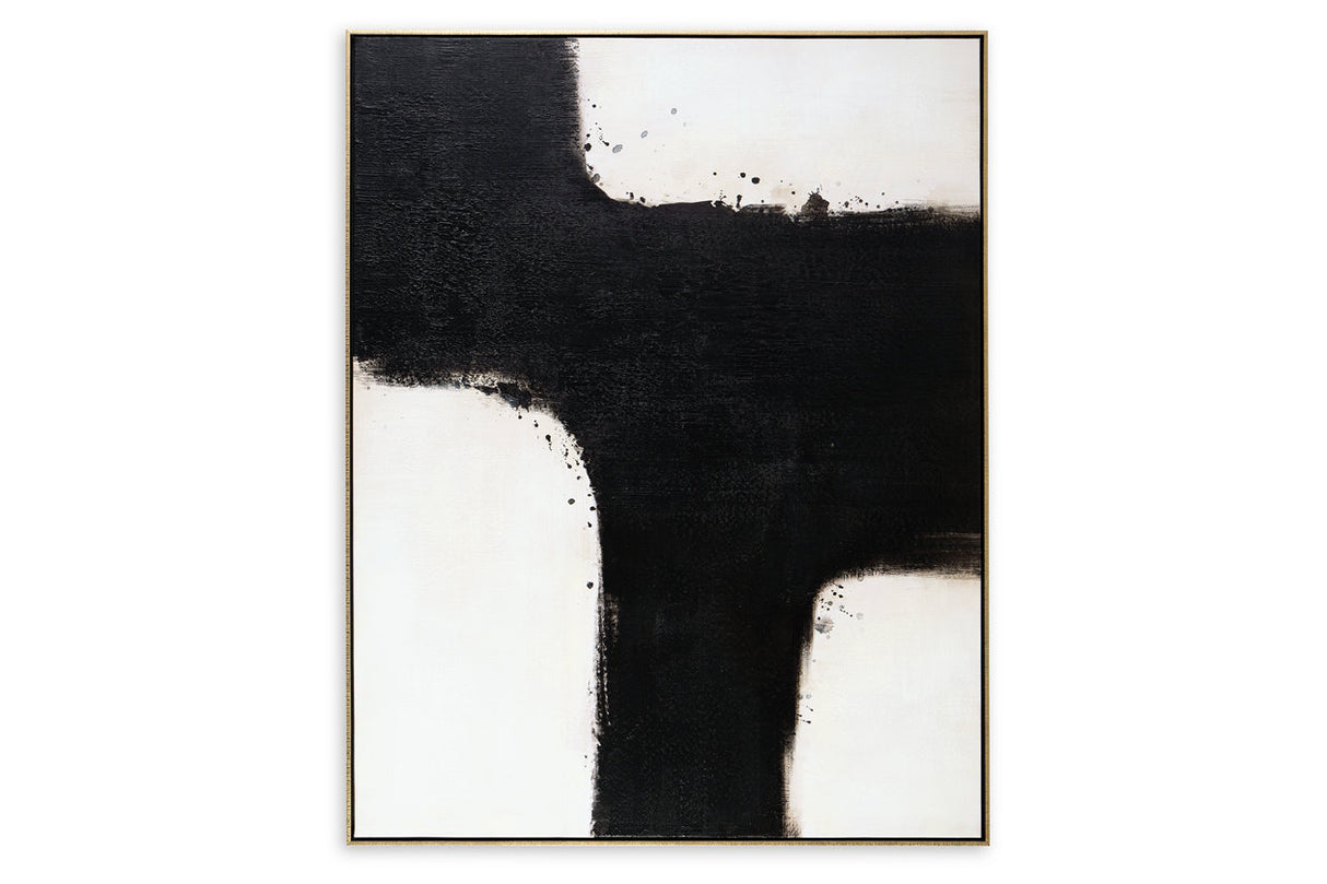 Reighlea Black/White Wall Art from Ashley - Luna Furniture
