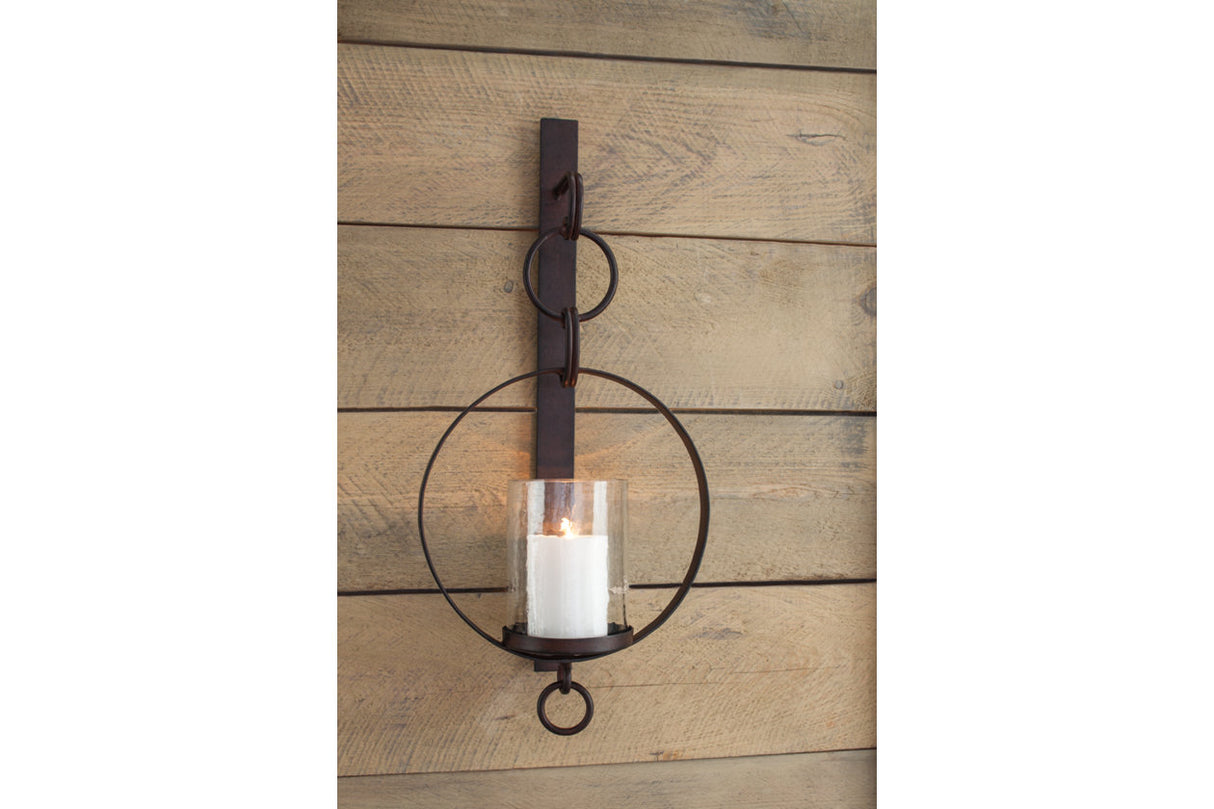Ogaleesha Brown Wall Sconce from Ashley - Luna Furniture