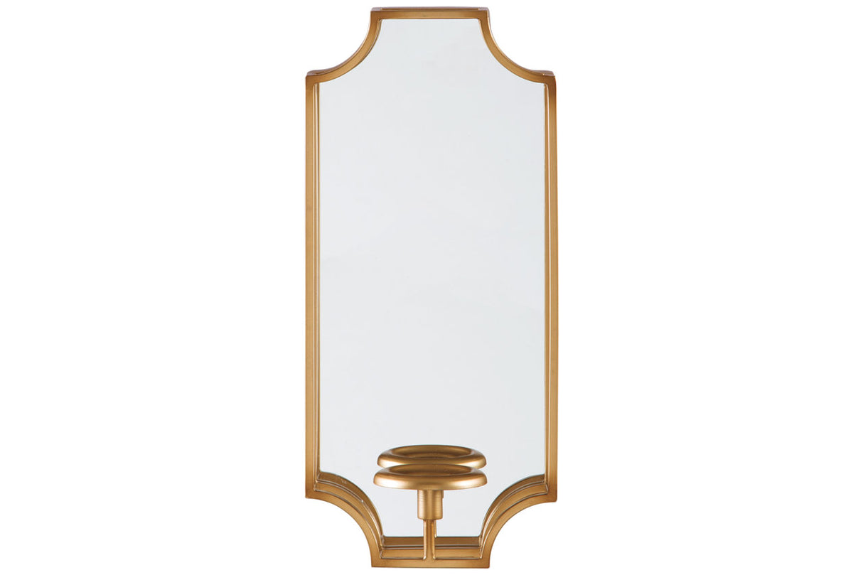 Dumi Gold Finish Wall Sconce from Ashley - Luna Furniture
