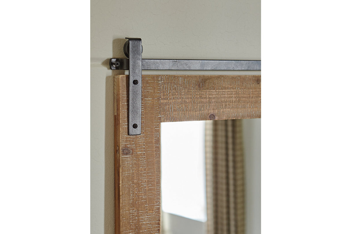 Lanie Antique Brown Accent Mirror from Ashley - Luna Furniture