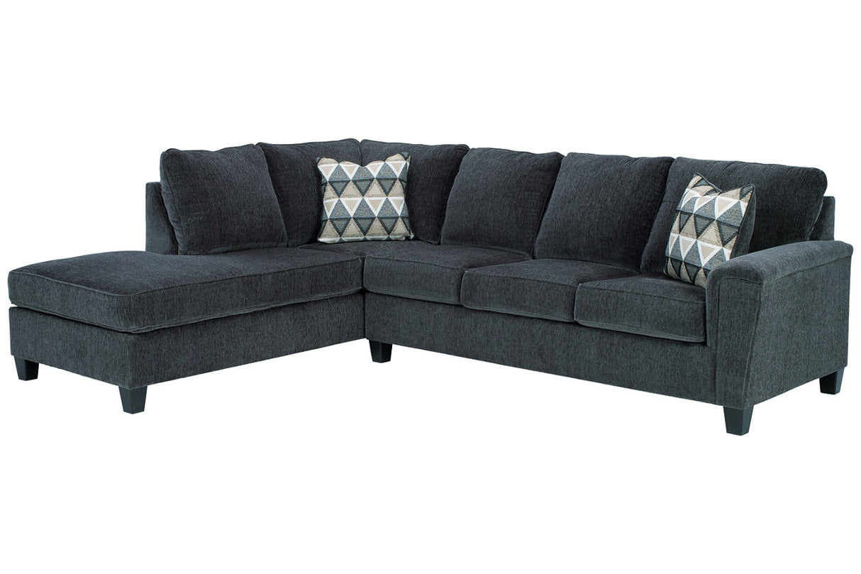 Abinger Smoke 2-Piece LAF Chaise Sleeper Sectional from Ashley - Luna Furniture