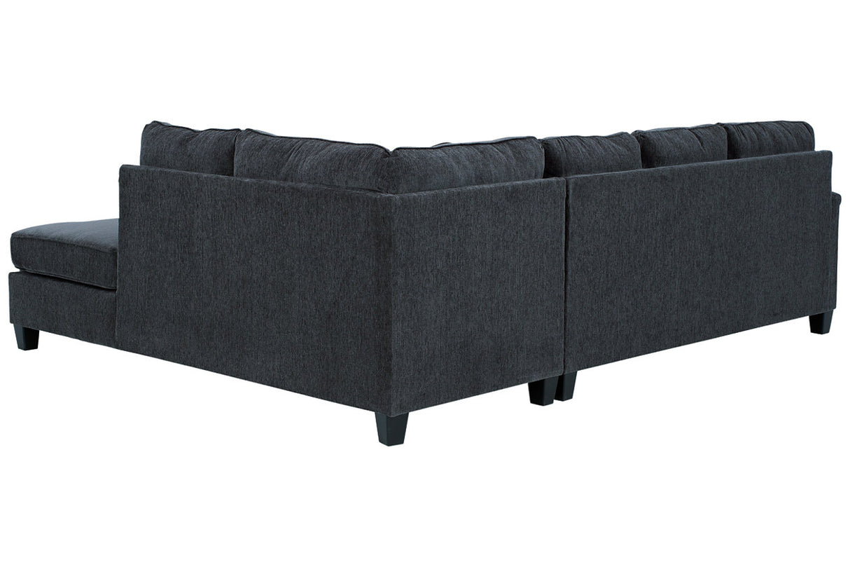 Abinger Smoke 2-Piece RAF Chaise Sleeper Sectional from Ashley - Luna Furniture