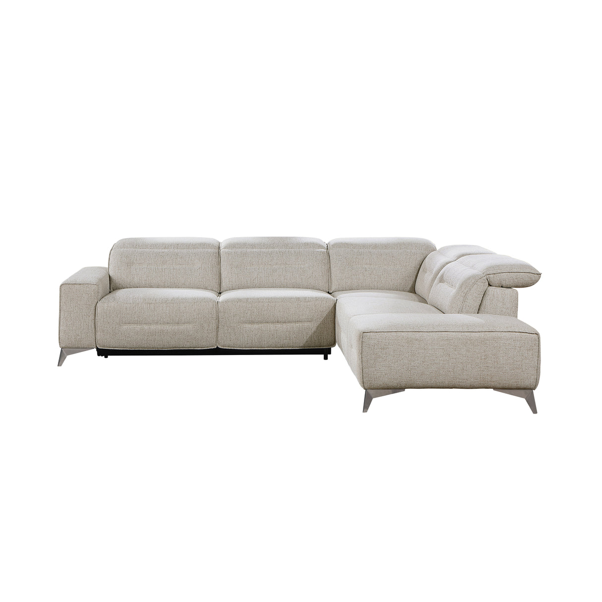 Adahlia Sand 2-Piece RAF Chaise Power Reclining Sectional from Homelegance - Luna Furniture