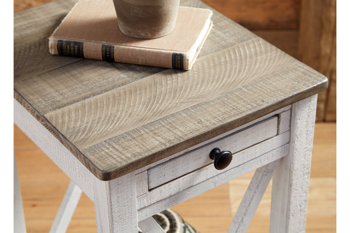 Adalane White/Gray Accent Table from Ashley - Luna Furniture