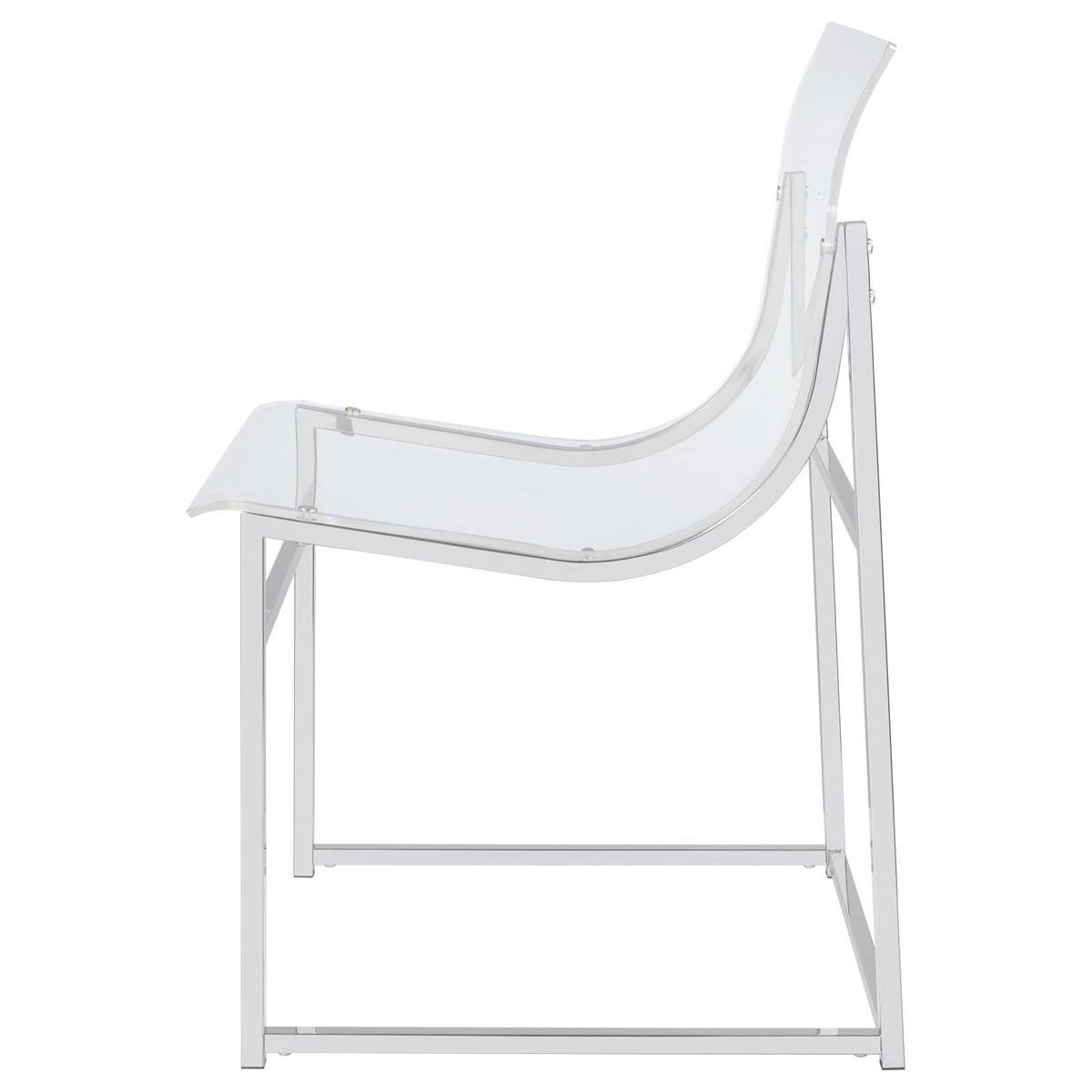 Adino Clear and Chrome Acrylic Dining Side Chair, Set of 2 from Coaster - Luna Furniture