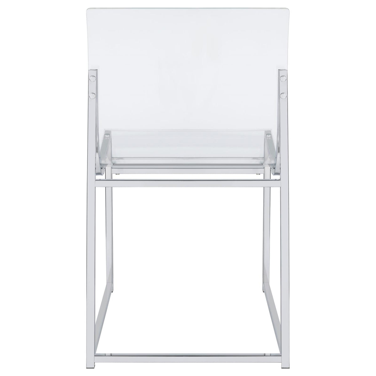 Adino Clear and Chrome Acrylic Dining Side Chair, Set of 2 from Coaster - Luna Furniture