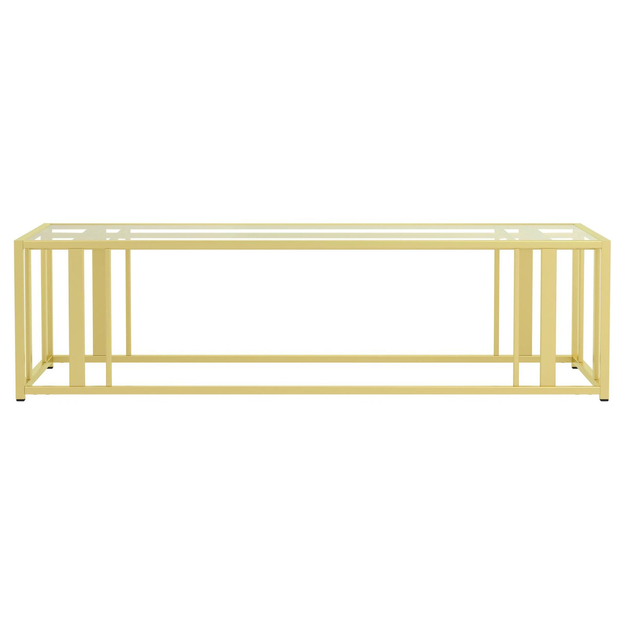 Adri Matte Brass Metal Frame Coffee Table from Coaster - Luna Furniture