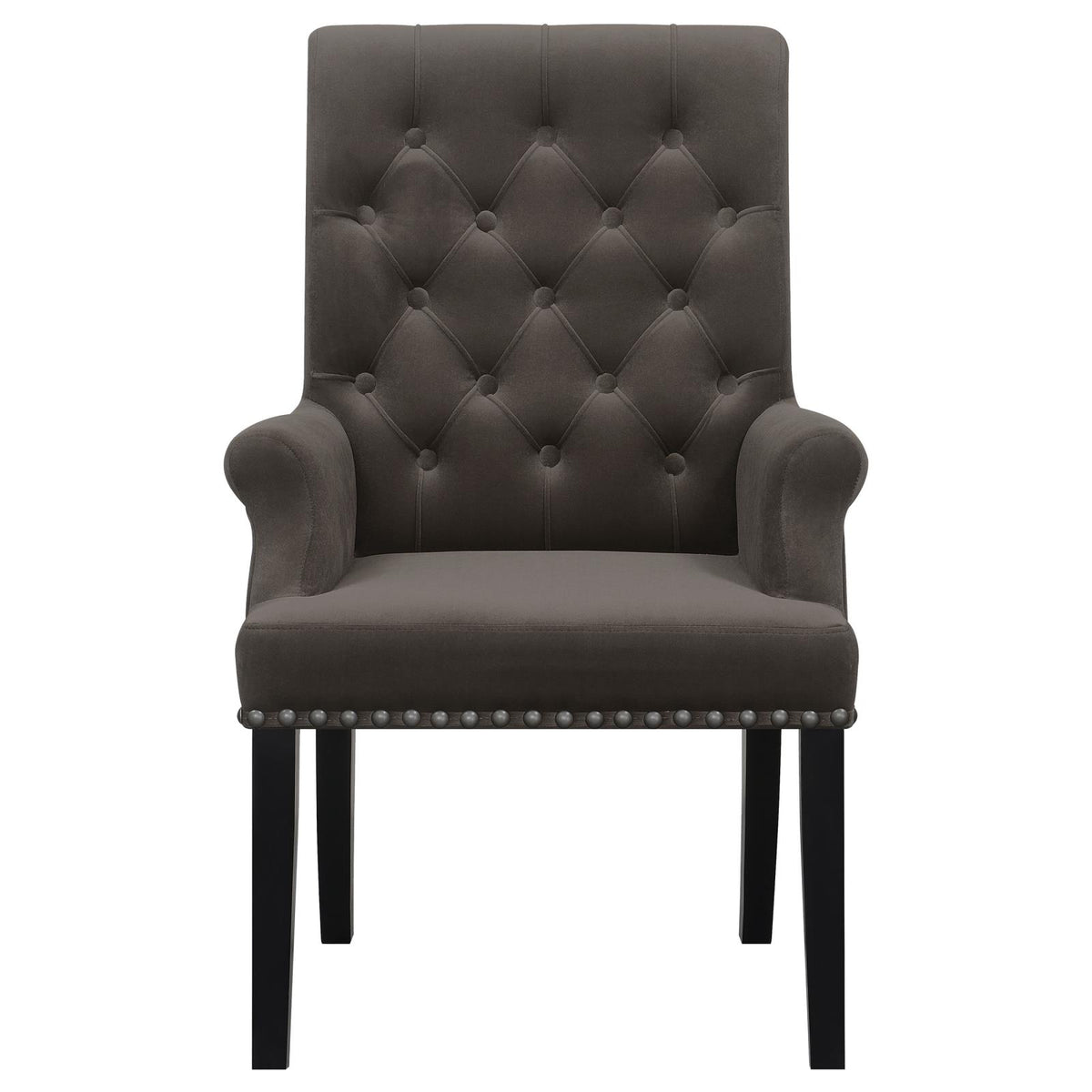 Alana Upholstered Tufted Arm Chair with Nailhead Trim from Coaster - Luna Furniture