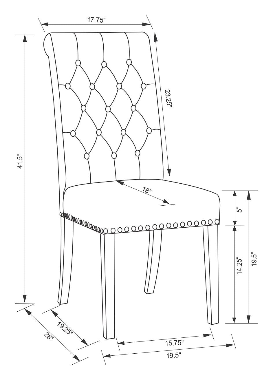Alana Upholstered Tufted Side Chairs with Nailhead Trim, Set of 2 from Coaster - Luna Furniture