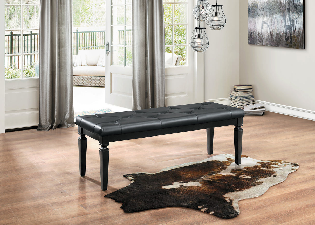 Allura Black Bedroom Bench from Homelegance - Luna Furniture