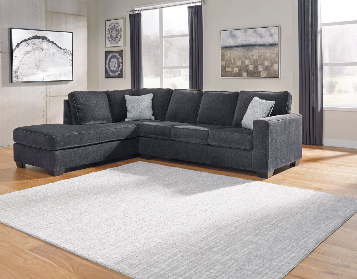 Altari Slate 2-Piece LAF Chaise Sleeper Sectional from Ashley - Luna Furniture