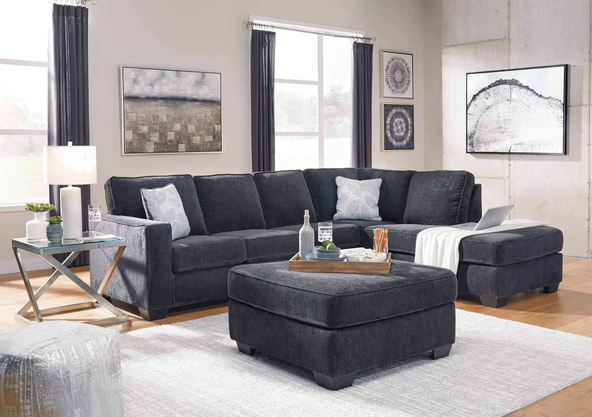 Altari Slate 2-Piece RAF Chaise Sleeper Sectional from Ashley - Luna Furniture