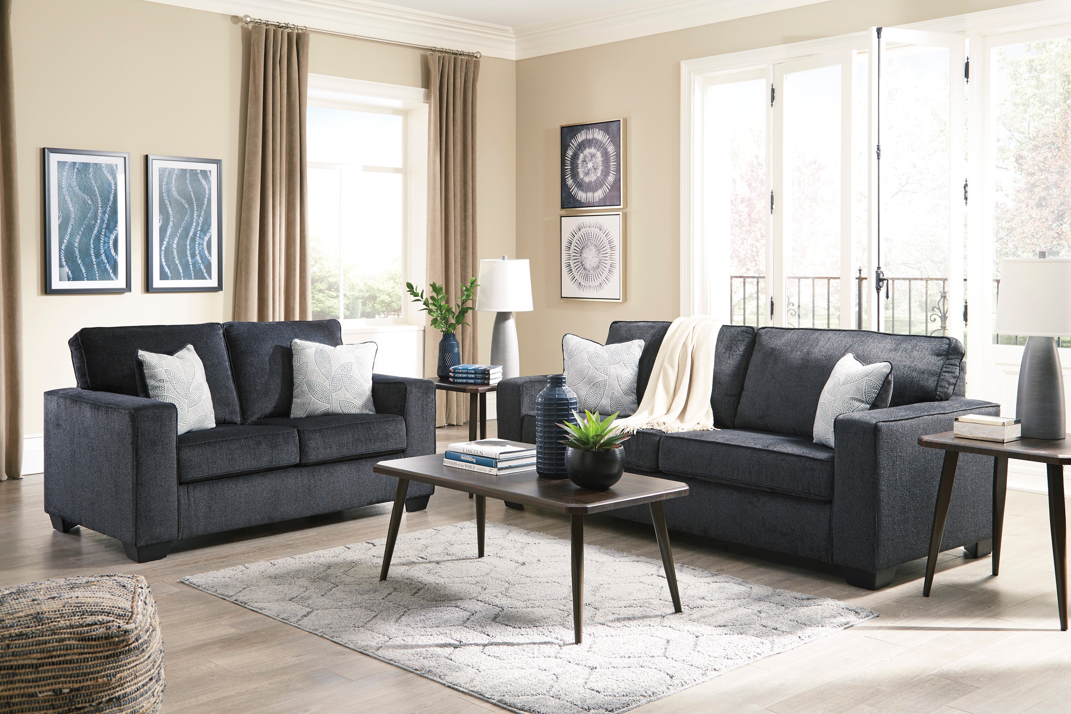 Ashley Altari Slate Living Room Set - Luna Furniture