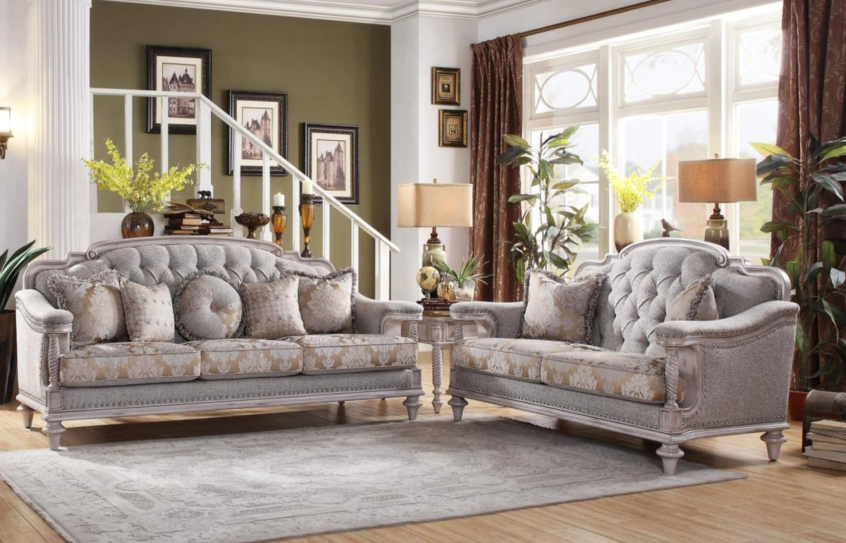 Amancio Antique White Living Room Set from Homelegance - Luna Furniture