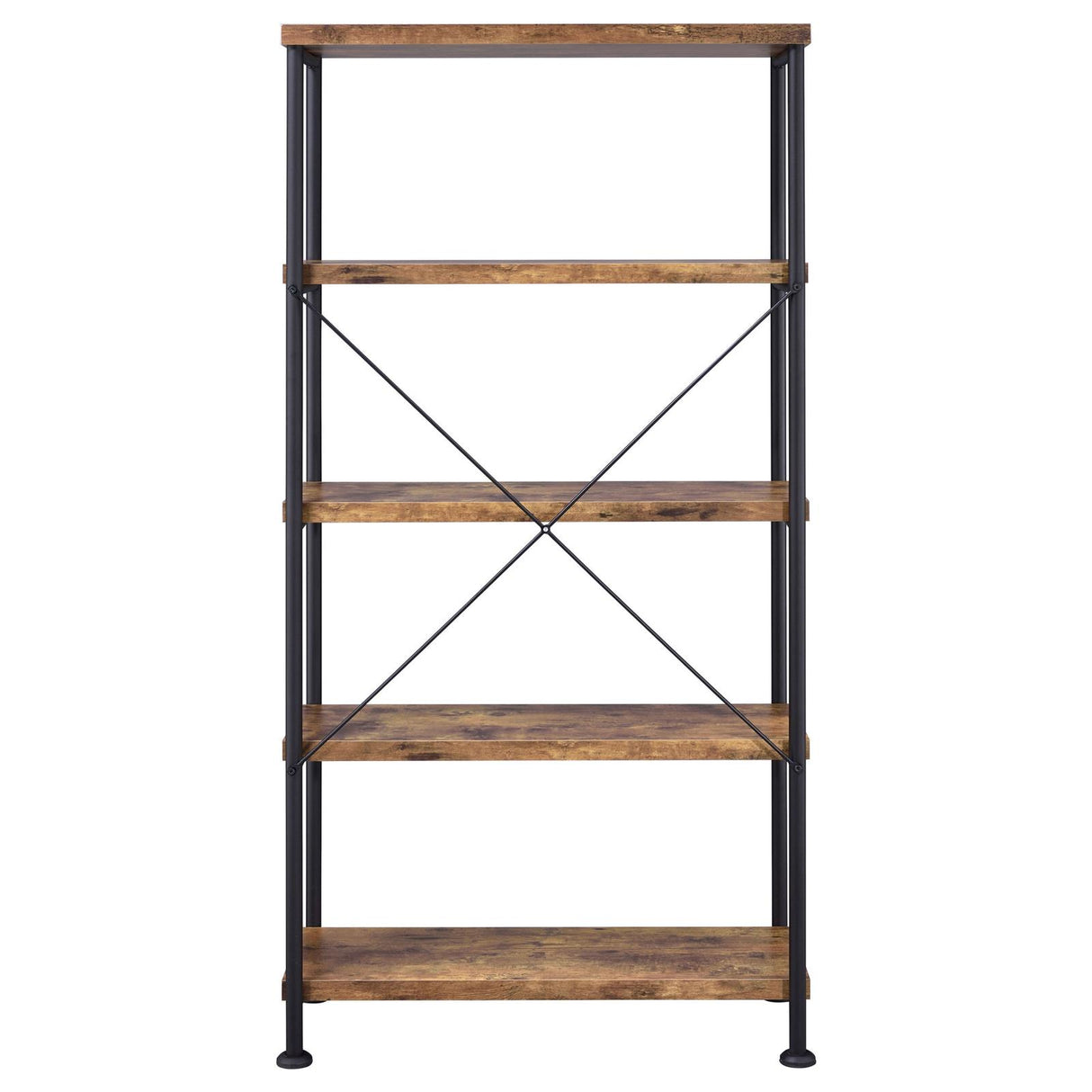 Analiese Antique Nutmeg 4-Shelf Bookcase from Coaster - Luna Furniture