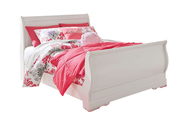 Anarasia White Full Sleigh Bed
